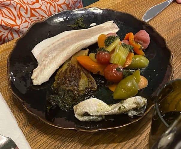 Assiette servie au restaurant Au Coeur Epicurieux a Amboise
